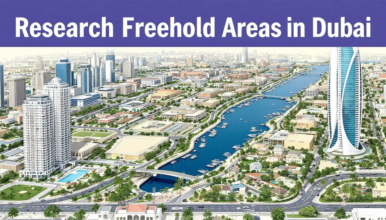 Map highlighting Dubai's freehold areas for property investment